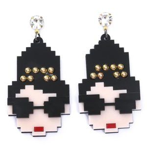 Breakfast at Tiffany's Pixel Earrings NEW